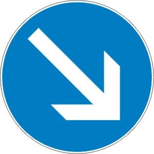 prometni znakovi - obavezno obilazenje