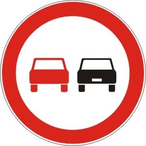 prometni znakovi - zabrana pretjecanja